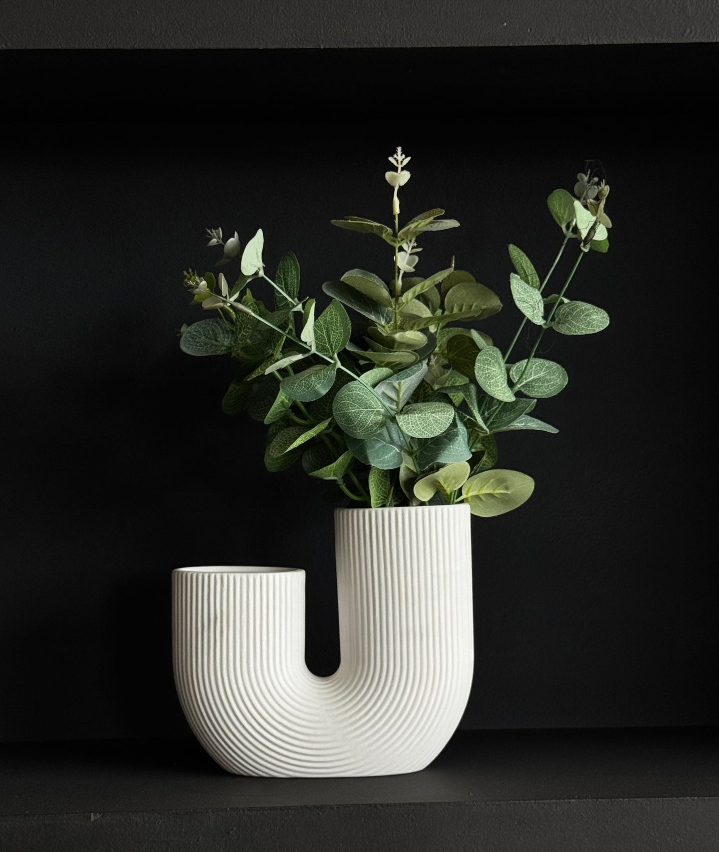 Minimalist U-Shape Ceramic Vase