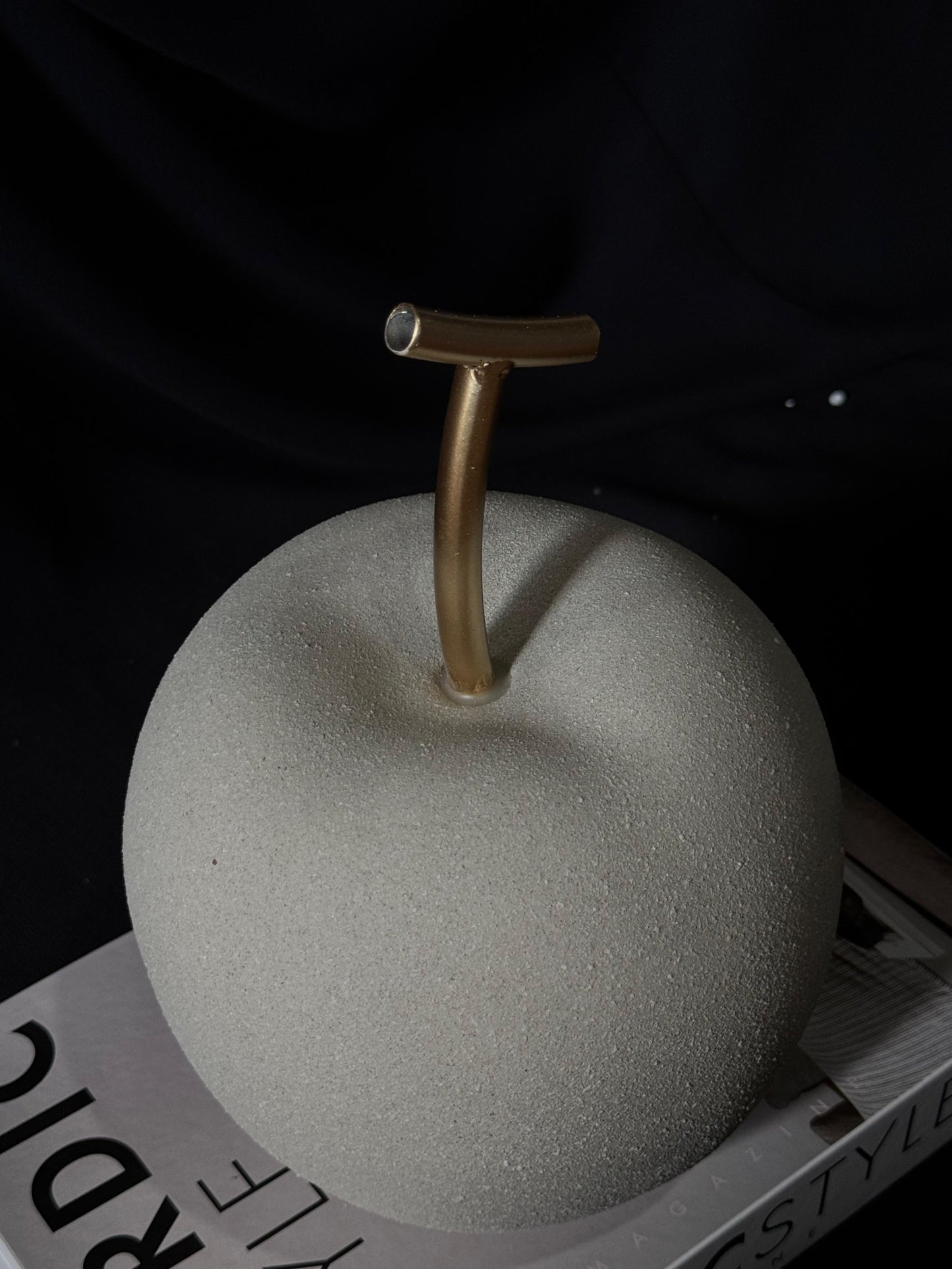 Ceramic Apple Sculpture – Modern Decorative Accent for Home & Office