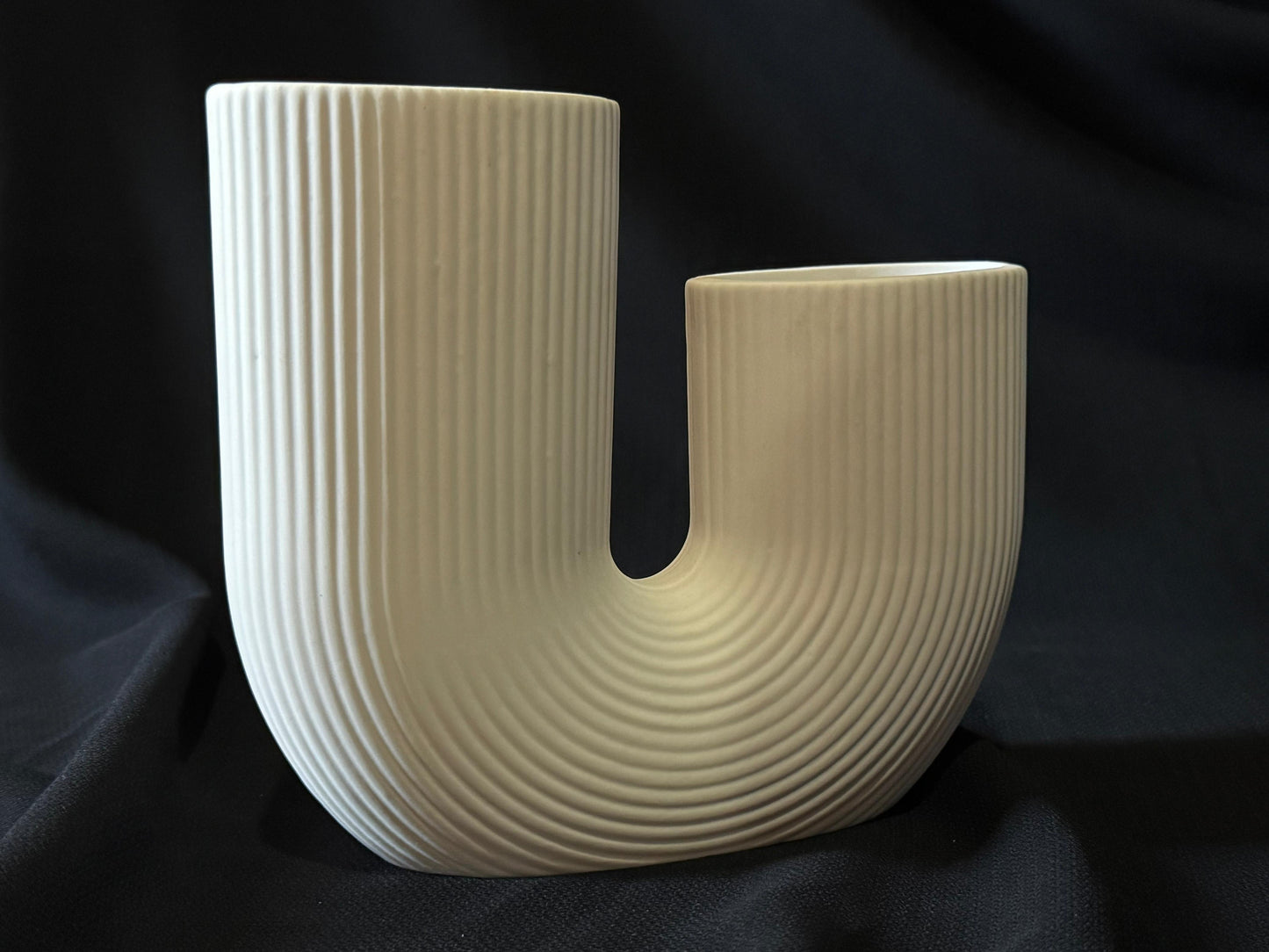 Minimalist U-Shape Ceramic Vase
