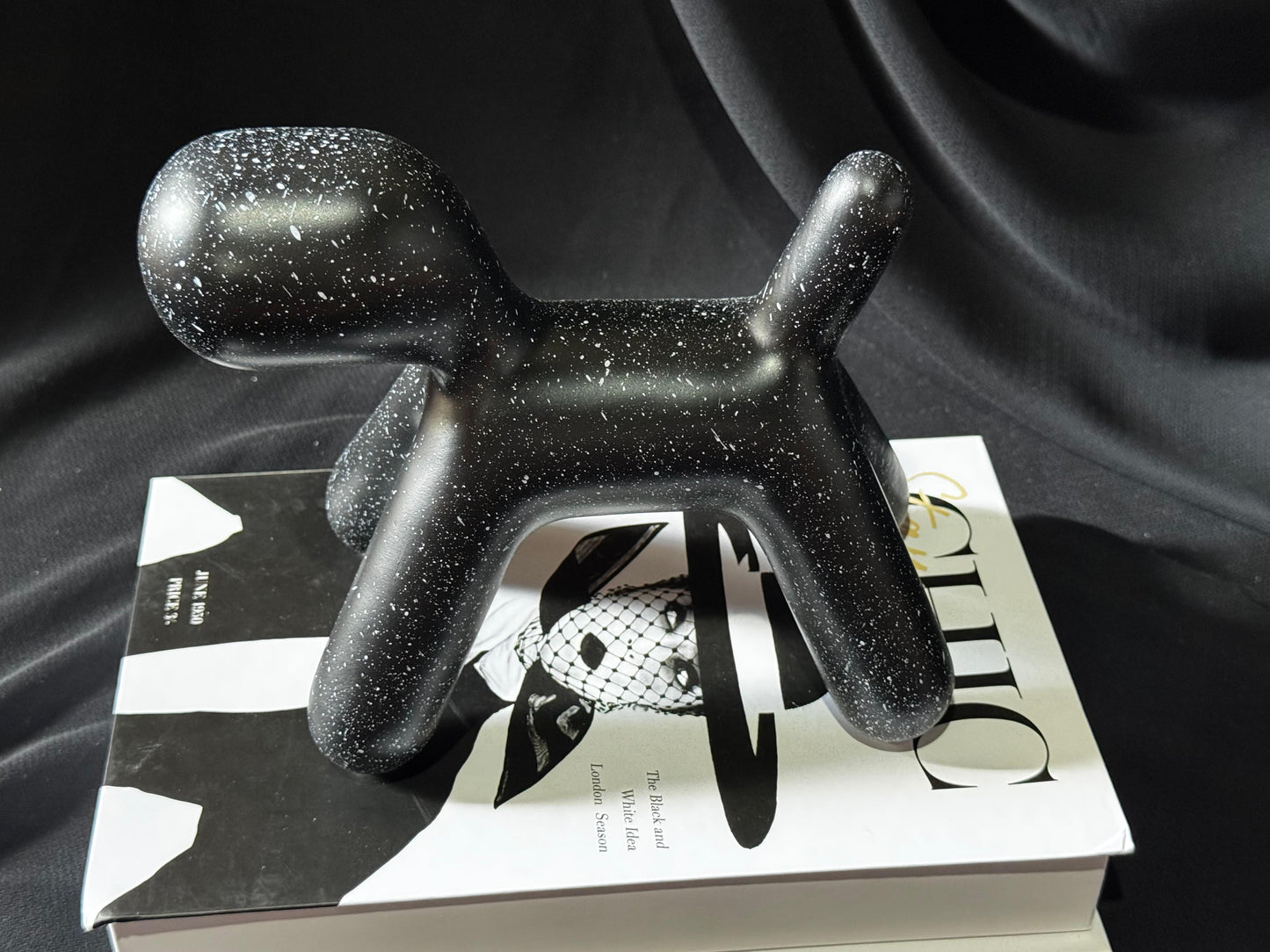 Modern abstract dog sculpture
