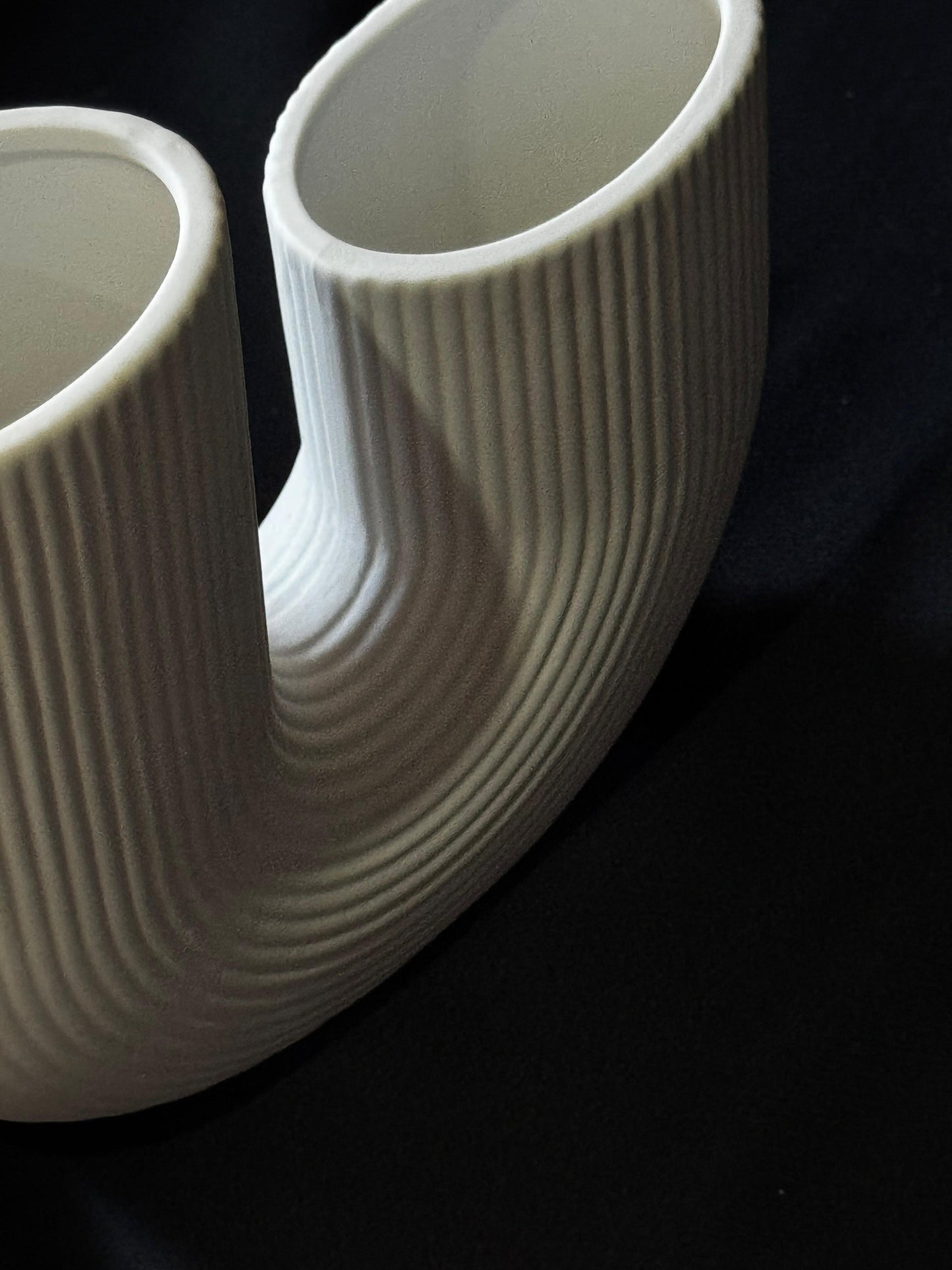 Minimalist U-Shape Ceramic Vase