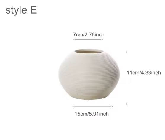 Abstract Bohemian Ceramic Flower Vases – Artistic Home Décor