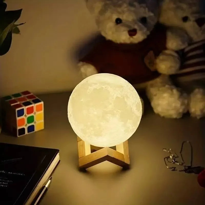 Touch-Activated Color-Changing Moon Light Bulb – Decorative Ambient Lamp