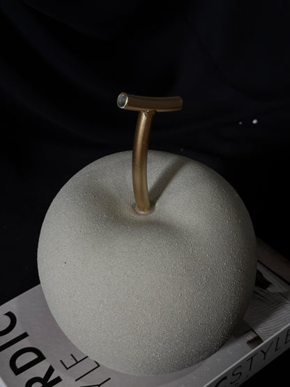 Ceramic Apple Sculpture – Modern Decorative Accent for Home & Office