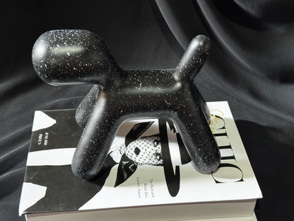Modern abstract dog sculpture