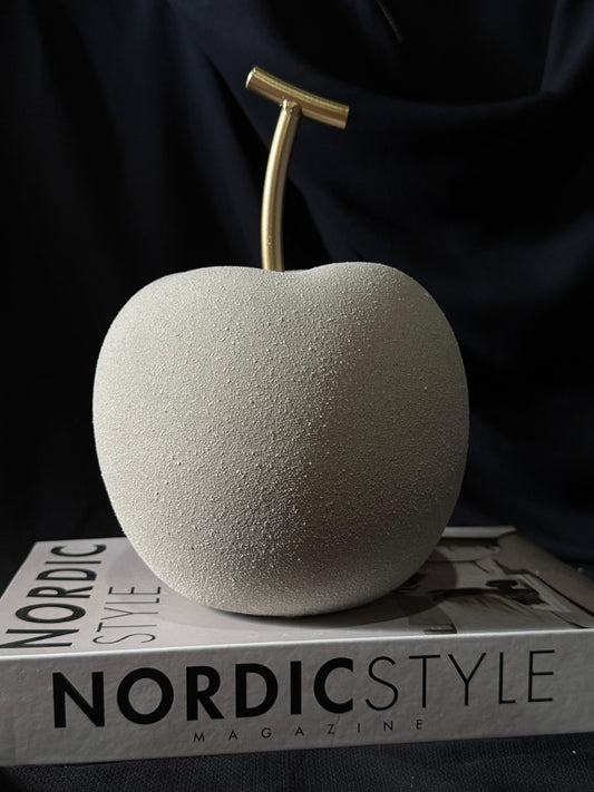 Ceramic Apple Sculpture – Modern Decorative Accent for Home & Office