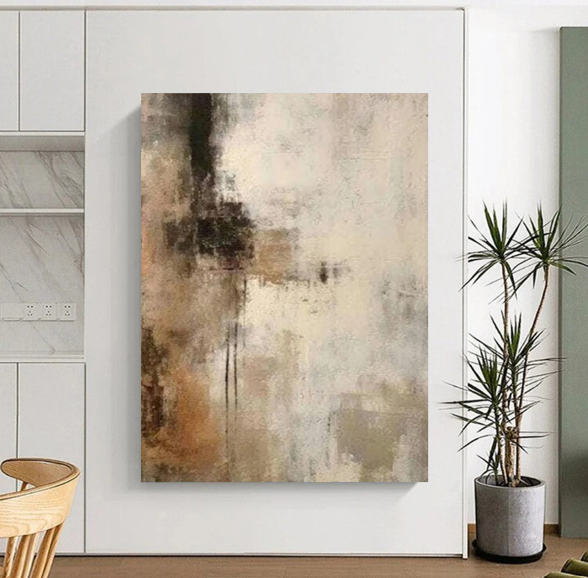 Earthy Silence – Minimalist Abstract Digital Painting