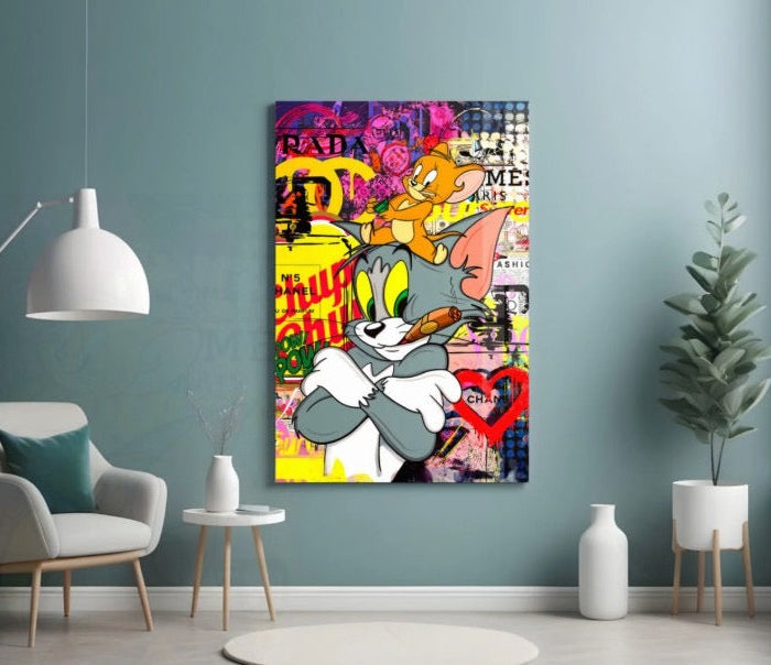 Tom and Jerry : Street Art Painting