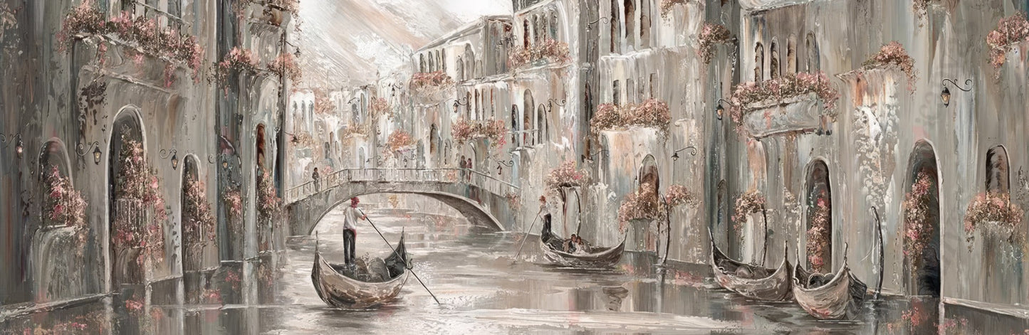 "Mystical, Venice Charm" Painting by Isabella Karolewicz - Panoramic Art Print