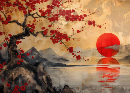 Crimson Serenity Art Piece — artwork