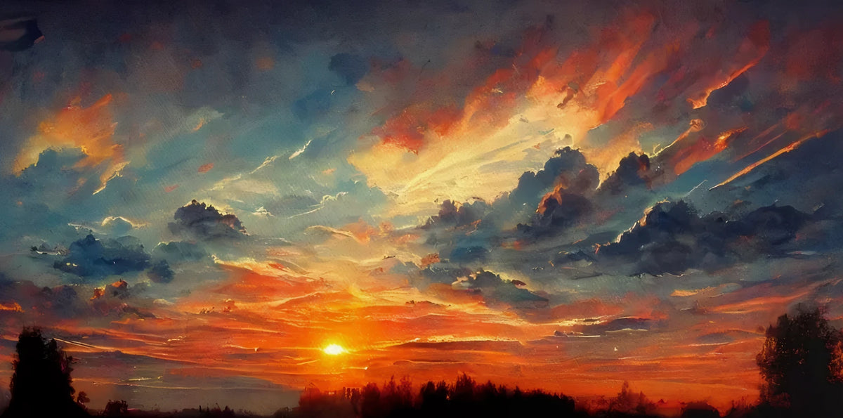 Ember Horizon sunset canvas print — artwork