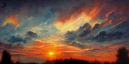 Ember Horizon sunset canvas print — artwork