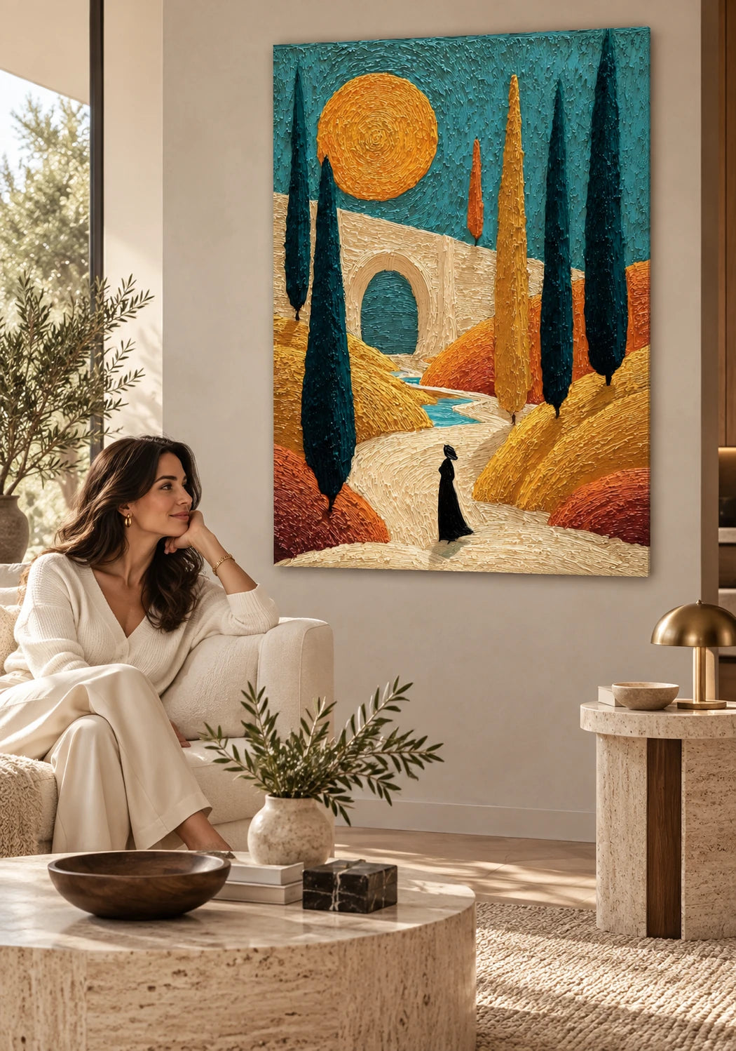Golden Passage Art Piece — lifestyle
